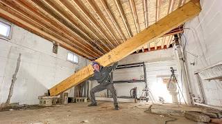 Restoring A $7,000 Mansion: HUGE Kitchen Floor Beam Rebuild