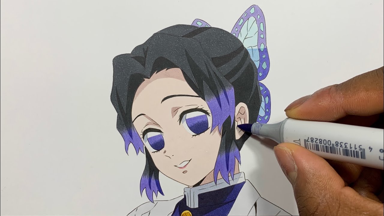 How To Draw Shinobu Kocho From Kimetsu No Yaiba Demon Slayer NBKomputer