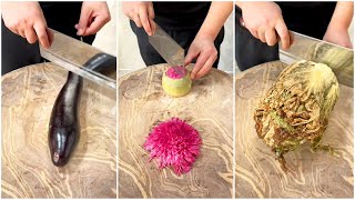 How to make flowers with fruits and vegetables - Vegetables Creative Activity For Make Cake #food