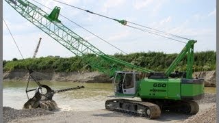 Sennebogen 650HD im Einsatz in der Kiesgewinnung / Sennebogen 650HD Dragline grit open cast mining