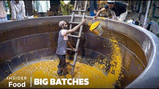 How 5 Tonnes Of Sweet Rice (Zarda) Is Cooked In The World's Largest Cauldron In India | Big Batches