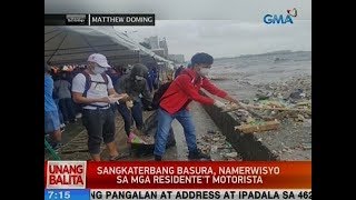 UB: Sangkaterbang basura, namerwisyo sa mga residente't motorista sa Manila Bay