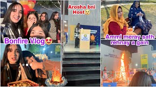 Arosha ka School mein Bonfire🤩- Arosha bni Host😂-Ammi meray pas rehnay a gain-🤩