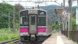 JR羽越本線 羽後亀田駅から普通列車発車