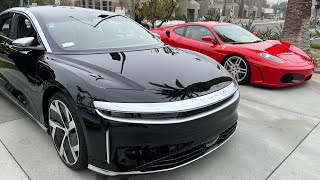 Lucid Air Dream Edition full electric car walk around in 4K