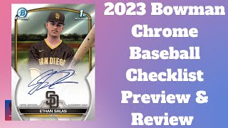 Everything You Need to Know Before Buying 2023 Bowman Chrome Baseball | Reviewing the Checklist