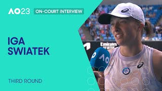 Iga Swiatek On-Court Interview | Australian Open 2023 Third Round