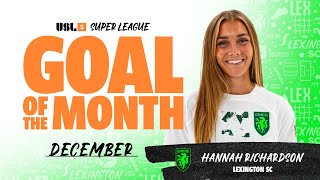 Take a BOW 👏 | USL Super League Goal Of the Month, December: Winner