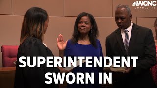 Crystal Hill sworn in as CMS superintendent