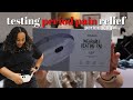 testing a wearable heating pad for period pain relief | suffering from cramps on my period vlog