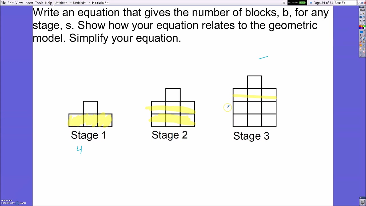 Linear Patterns Worksheet