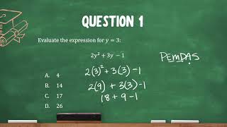 GED Math: Evaluating Algebraic Expressions