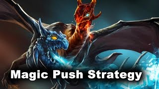 Magic AoE Push Strat - w33 vs dendi stacks Dota 2