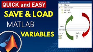 Save and Load Variables in MATLAB | How to Save Variables from MATLAB Workspace