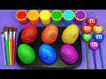 Satisfying Video l How To Make M&M Lollipop Candy with Glitter Eggs & Playdoh Cutting ASMR #62