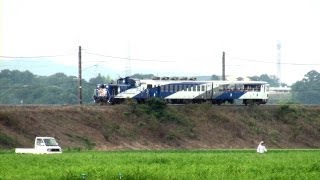 鉄道のある風景 山陰線 夏休みの朝 (12-Aug-2012) Landscape with Railway JAPAN.