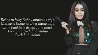 PUCHDA HI NAHIN (Lyrics)  Neha Kakkar | Rohit Khandelwal | Babbu | Maninder B | MixSingh