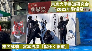 【東大書道研究会】2022駒場祭「獣ゆく細道（椎名林檎と宮本浩次）」【書道パフォーマンス】