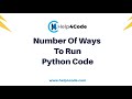 How To Run #Python Code Easily Using Shell #Idle, Vs Code Command Prompt, And More! #runpythoncode