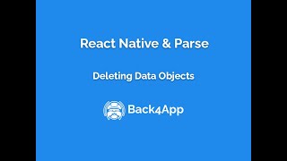 React Native Parse - Deleting Data Objects