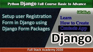 Python Django CRUD | User Registration Tutorial | Part 1