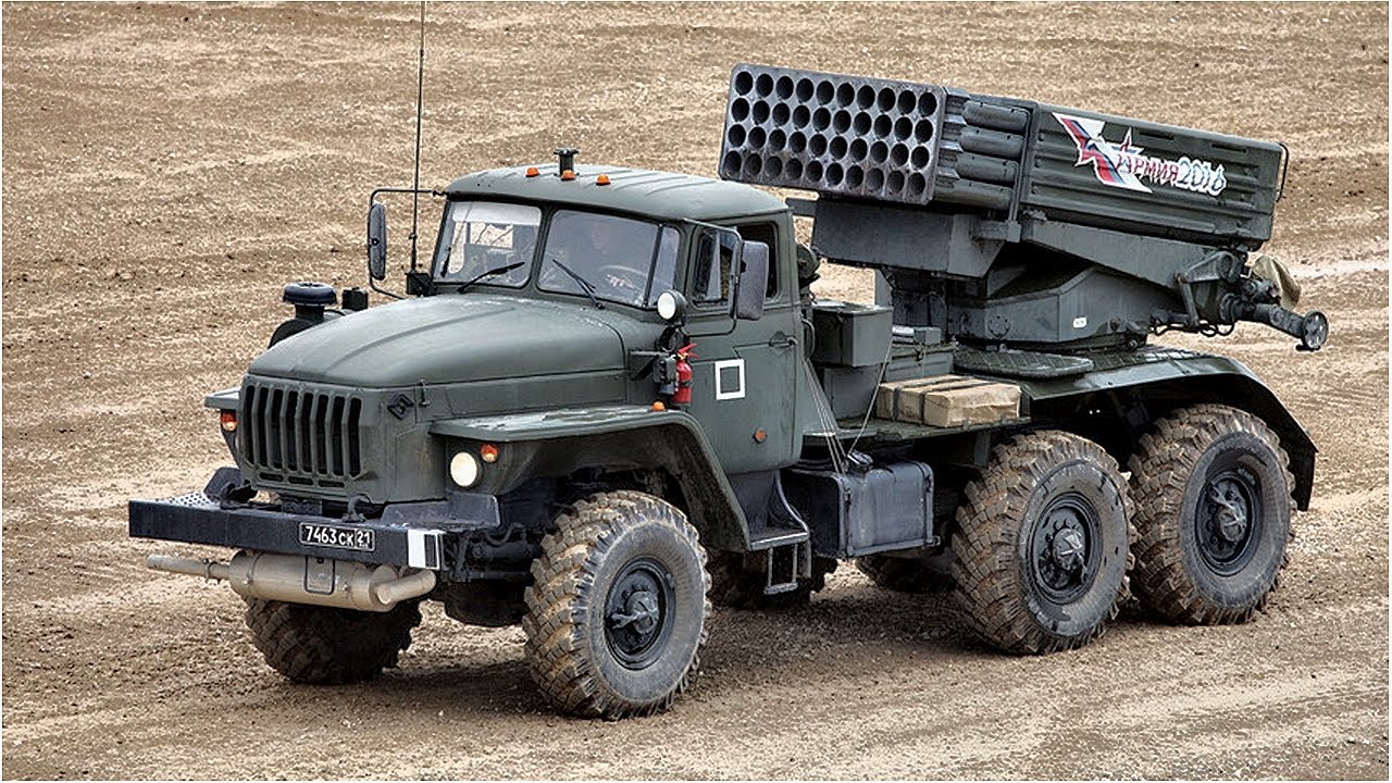 Tornado-g - Russian 122 Mm Multiple Rocket Launcher - YouTube