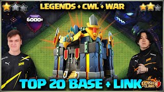 Najlepsze 20 łączy bazowych legendy TH17 przy +6000 trofeów w 2024 r. | Link do bazy wojennej Th17 + bazy WAR w coc