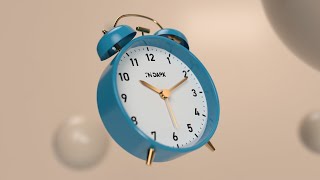 Redshift Animation of an alarm clock with Cinema 4D