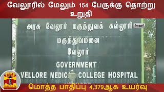 வேலூரில் மேலும் 154 பேருக்கு தொற்று உறுதி - மொத்த பாதிப்பு 4,379ஆக உயர்வு