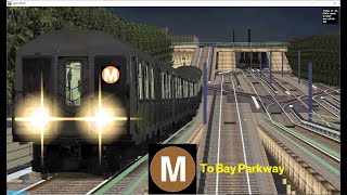 OpenBVE (M) Metropolitan Avenue To Bay Parkway (R40 Slant)(1980-1990s)