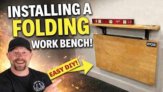 How To Mount With No STUDS!! RYOBI Stowaway Wall Mounted Work Bench Installation Video
