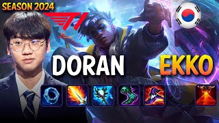 T1 Doran EKKO vs TALON Mid - Patch 14.24 KR Ranked | lolrec