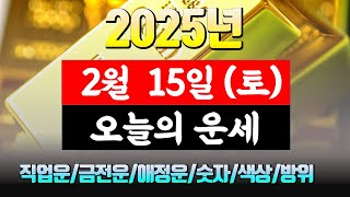 [오늘의 운세] 직업운 금전운 애정운 건강운 재물운 연애운 무료 운세 띠별 운세 2025.2.15(토)