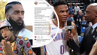 RUSSELL 20 20 20 FOR NIPSEY!!! THUNDER vs LAKERS HIGHLIGHTS
