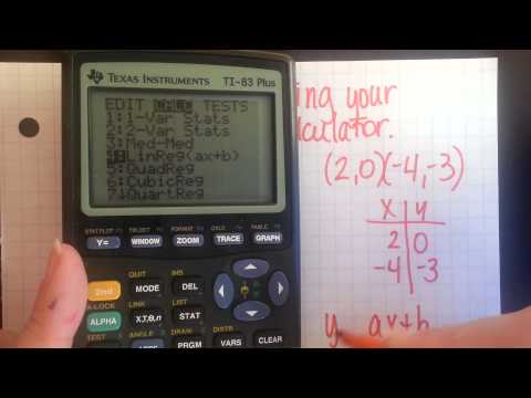 Finding slope using stat on calculator Finding slope using stat on calculator