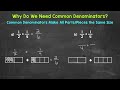 why do we need a common denominator when adding and subtracting fractions math with mr. j