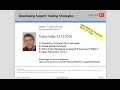 Developing Superb Trading Strategies 20161222