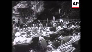 Pilgrims At Lourdes Shrine