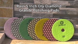 Raizi 5 Inch Dry Diamond Granite Polishing Pads