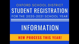 OSD Student Registration 2020-2021