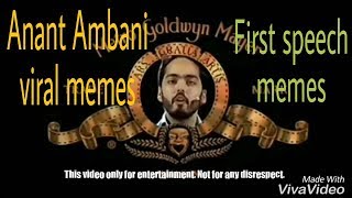 Anant  Ambani viral memes | First speech memes of Anant Ambani