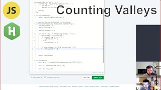 [Easy] Counting Valleys (Hackerrank, javascript, implementation)