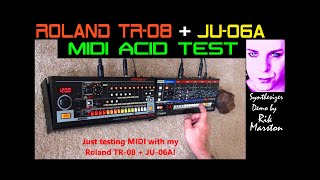 Roland TR-08 + JU-06A MIDI ACID Test Synthesizer Drum Machine 808 Juno-60 Rik Marston