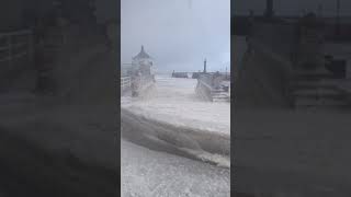 Wind Churns Up Foam at English Seaside Town in Wake of Storm Arwen
