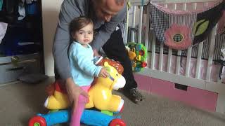 Baby girl and her VTech® Gallop \u0026 Rock Learning Pony