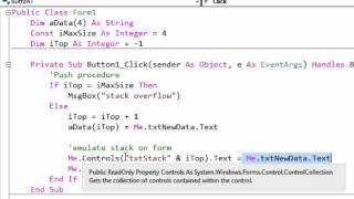 Stack Data Structure - VB.NET Implementation