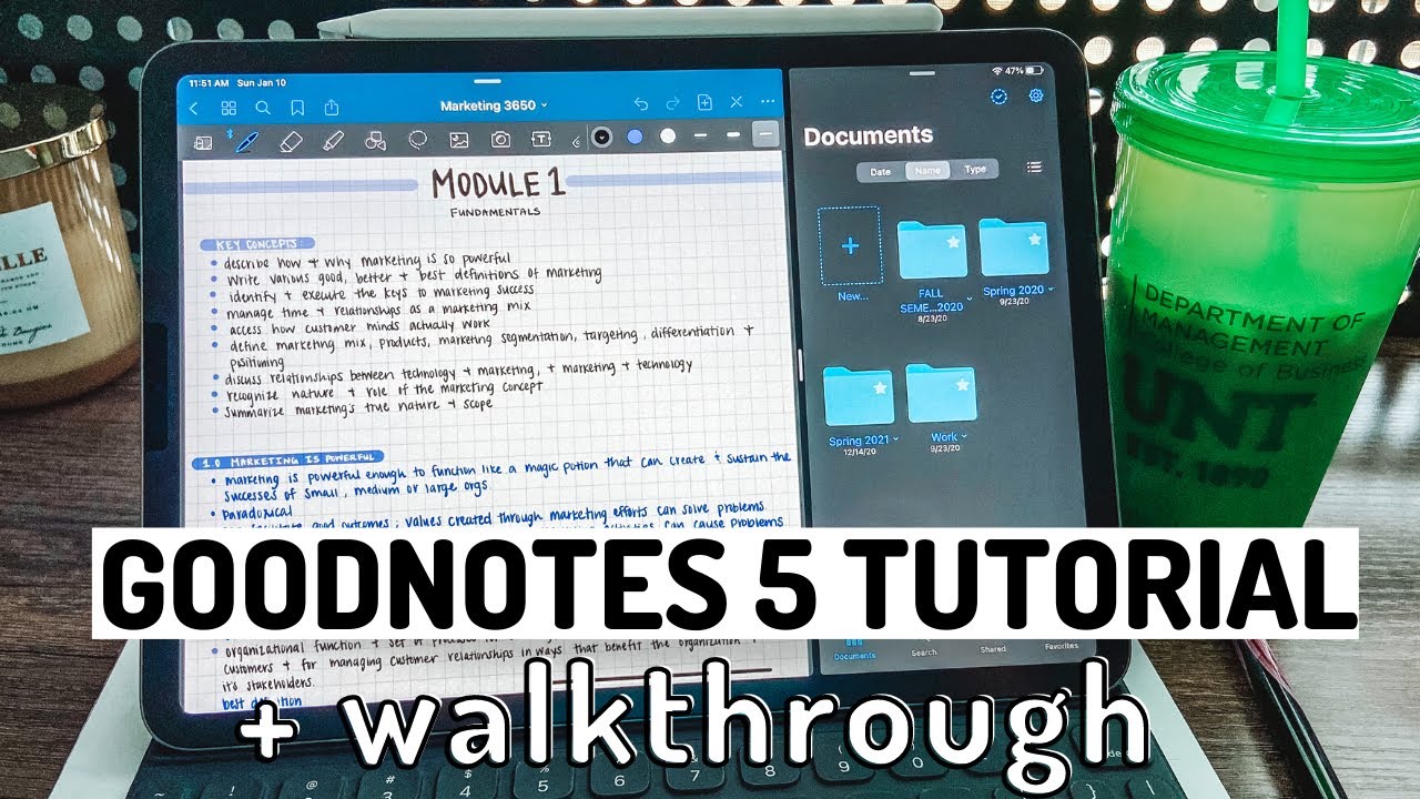 Goodnotes 5 Tutorial Walkthrough Ipad Pro Digital Notes App Youtube