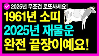 1961년 신축생 소띠 2025년 놀라운 재물운 완전 끝장이예요 ㅣ신축생은 무조건 로또사세요ㅣ1961년생 2025년 운세ㅣ소띠 2025년 운세ㅣ소띠 로또당첨