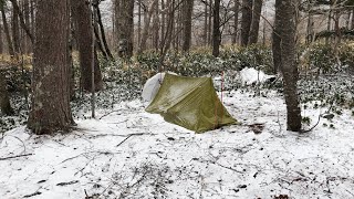 ４周年は想定外の雪中キャンプ（前編） 長野県松本市安曇上高地 小梨平キャンプ場