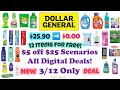 Dollar General $5 off $25 3/12 Couponing This Week! 5 Scenarios! All Digital Deals!